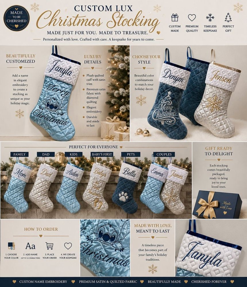 Custom Lux Christmas Stocking
